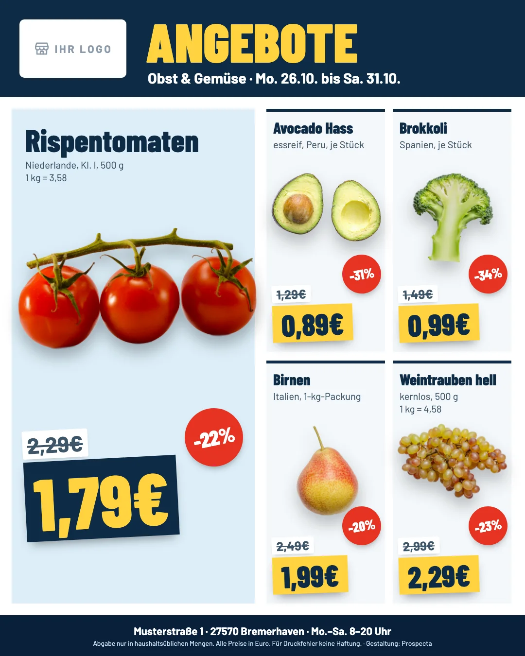 Beispiel-Prospekt: Stil Frische, 5 Artikel